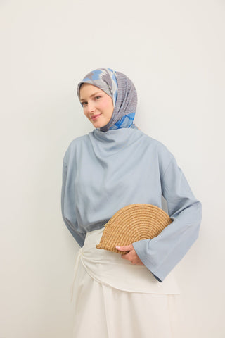 Soft Scarf Urban Patch Night Blue