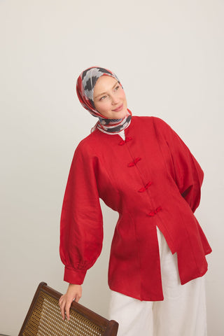Soft Scarf Urban Patch Red