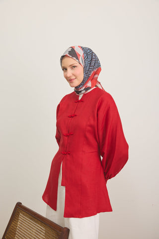 Soft Scarf Urban Patch Red