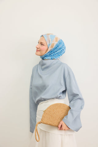 Soft Scarf Urban Patch Blue