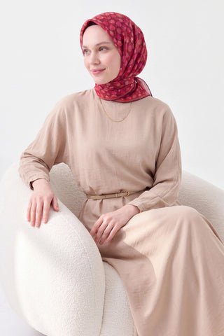 Soft Eşarp Vintage Floral Bordo