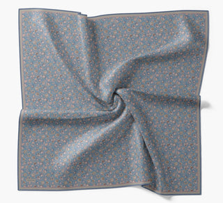 Soft Eşarp Vintage Floral Gök Mavisi - Soft Eşarp - | Silk Home