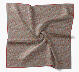 Soft Eşarp Vintage Floral Koyu Gri - Soft Eşarp - | Silk Home