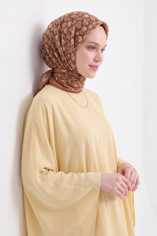 Soft Eşarp Vintage Floral Tarçın