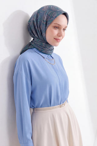 Soft Eşarp Vintage Flow Bebe Mavisi