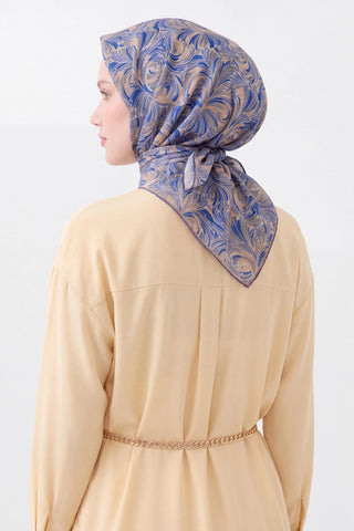 Soft Eşarp Vintage Flow Gece Mavisi