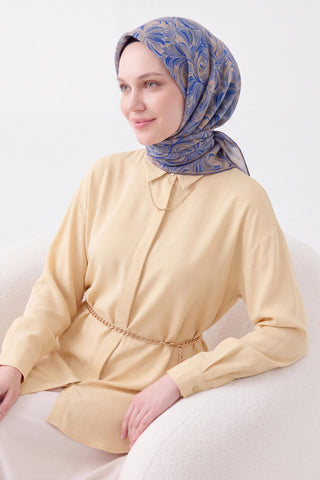 Soft Eşarp Vintage Flow Gece Mavisi