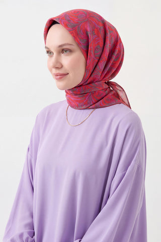 Soft Eşarp Vintage Flow Kırmızı