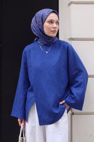 Soft Eşarp Vintage Flow Koyu Mor