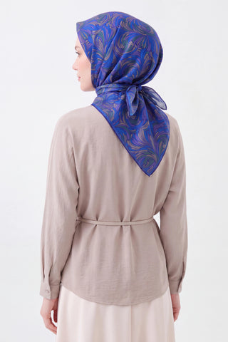 Soft Eşarp Vintage Flow Koyu Mor