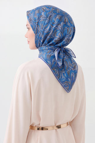 Soft Eşarp Vintage Flow Mavi