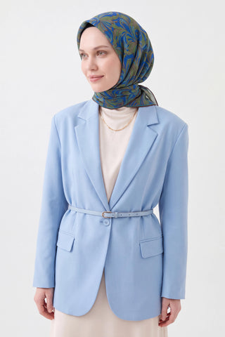 Soft Eşarp Vintage Flow Saks Mavisi