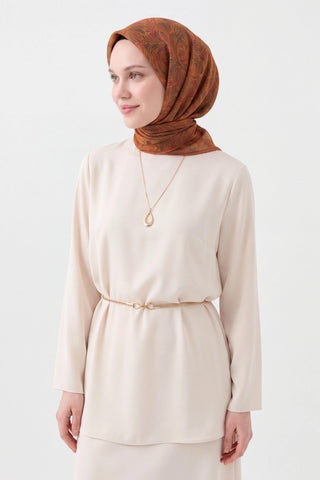 Soft Eşarp Vintage Flow Taba