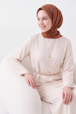 Soft Eşarp Vintage Flow Taba