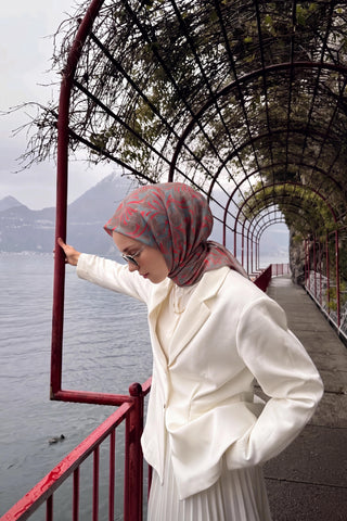 Soft Eşarp Vintage Flow Turkuaz