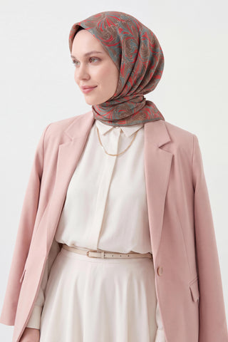 Soft Eşarp Vintage Flow Turkuaz