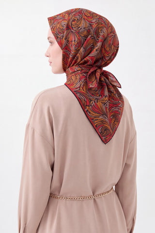 Soft Eşarp Vintage Flow Turuncu - Soft Eşarp - | Silk Home