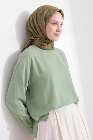 Soft Eşarp Vintage Flow Yeşil