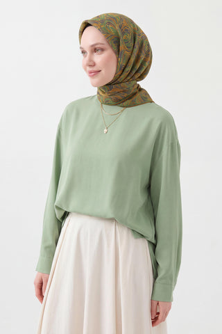 Soft Eşarp Vintage Flow Yeşil