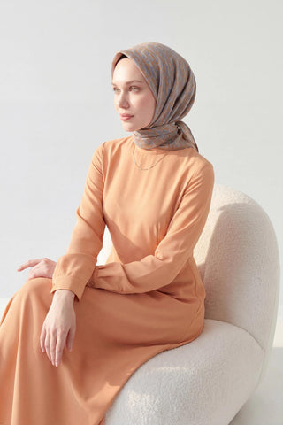 Soft Eşarp Zincir Desen Gri 90x90
