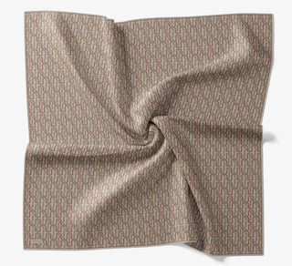 Soft Eşarp Zincir Desen Krem 90x90