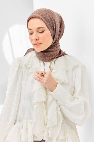 Tencel Monare Eşarp Garden Kahverengi