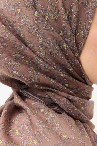 Tencel Monare Eşarp Garden Kahverengi