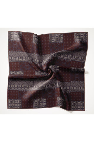 Tencel Monare Eşarp Osmanlı Desen Koyu Bordo 90X90