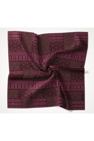 Tencel Monare Eşarp Osmanlı Desen Mürdüm 90X90