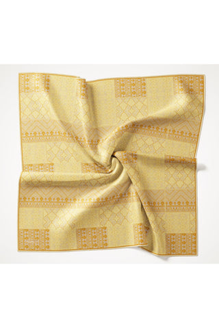 Tencel Monare Eşarp Osmanlı Desen Sarı Turuncu 90X