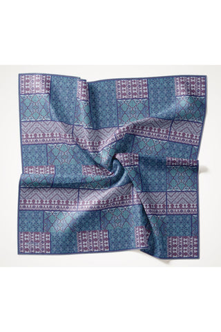 Tencel Monare Eşarp Osmanlı Desen Turkuaz 90X90
