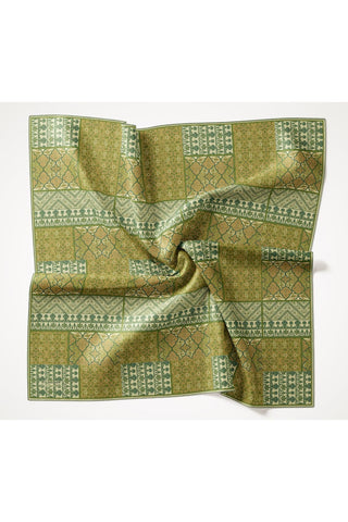Tencel Monare Eşarp Osmanlı Desen Yeşil 90X90