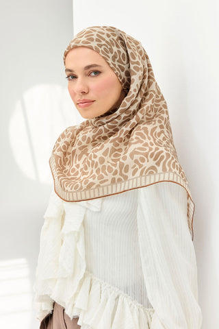 Tencel Monare Eşarp Palet Kahverengi