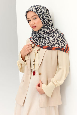 Tencel Monare Eşarp Palet Lacivert
