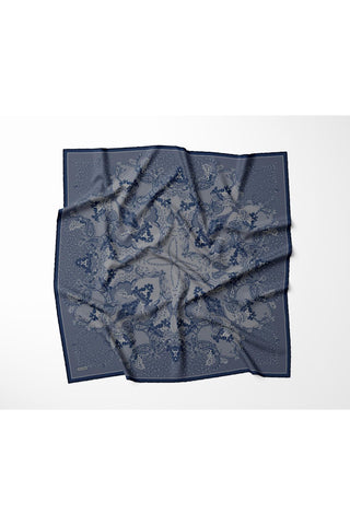 Tencel Monare Eşarp Şal Desen Indigo 90x90