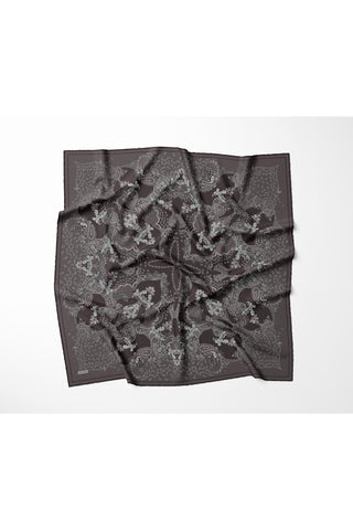 Tencel Monare Eşarp Şal Desen Koyu Yeşil 90x90