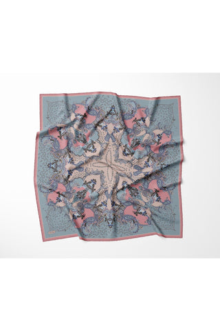 Tencel Monare Eşarp Şal Desen Lila 90x90