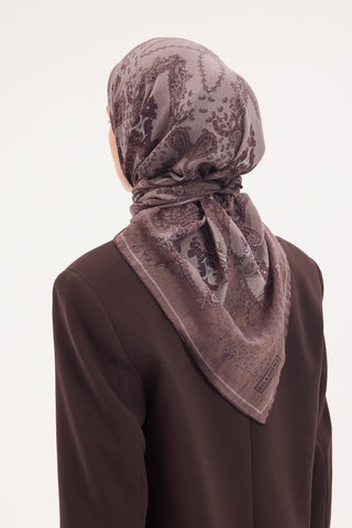 Tencel Monare Eşarp Şal Desen Mocha 90x90
