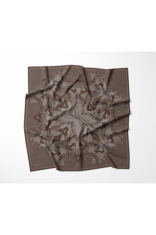 Tencel Monare Eşarp Şal Desen Mocha 90x90