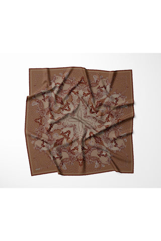 Tencel Monare Eşarp Şal Desen Tarçın 90x90