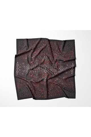 Tencel Monare Eşarp Taş Desen Antrasit 90x90