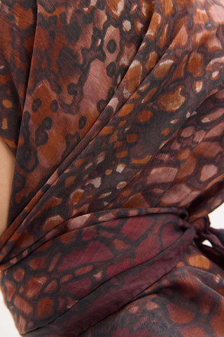Tencel Monare Eşarp Taş Desen Bordo 90x90
