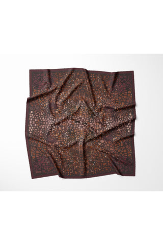 Tencel Monare Eşarp Taş Desen Bordo 90x90