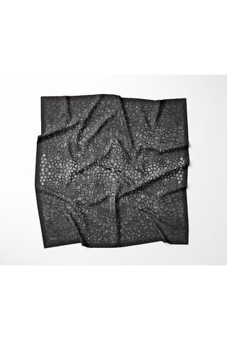 Tencel Monare Eşarp Taş Desen Füme 90x90