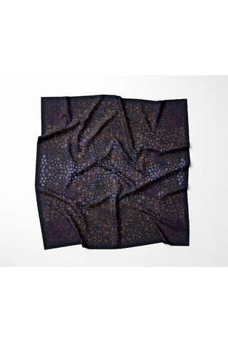 Tencel Monare Eşarp Taş Desen Gece Mavisi 90x90