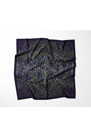 Tencel Monare Eşarp Taş Desen Koyu Mor 90x90