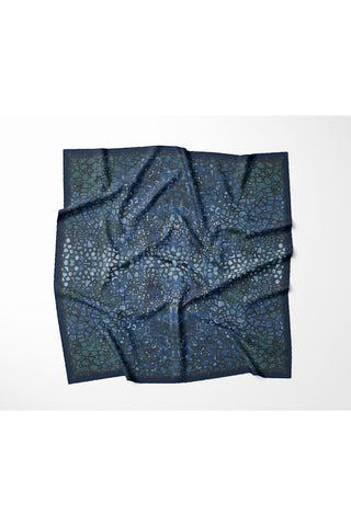 Tencel Monare Eşarp Taş Desen Morcivert 90x90