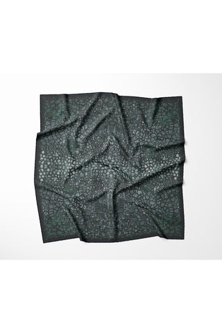 Tencel Monare Eşarp Taş Desen Petrol Mavi 90x90