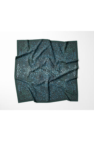 Tencel Monare Eşarp Taş Desen Petrol Yeşili 90x90
