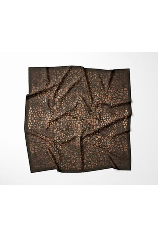 Tencel Monare Eşarp Taş Desen Yeşil Gri 90x90